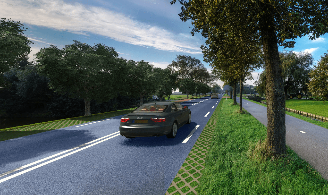 Provinciale weg N243 weer open met fietsbruggen gemaakt met 3D-betonprinter