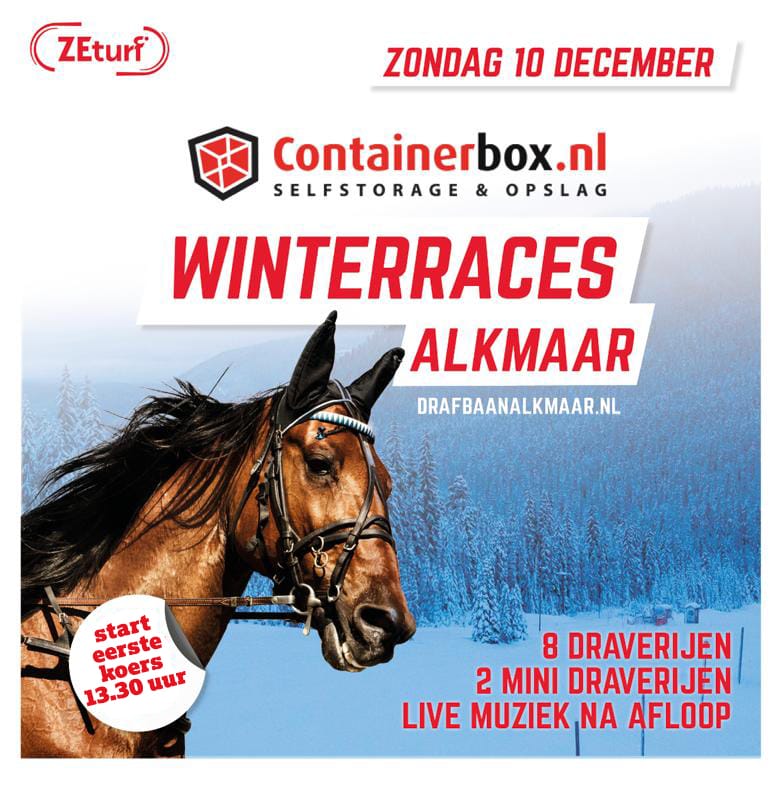 Winterraces in de Zeturf Arena op 10 december aanstaande