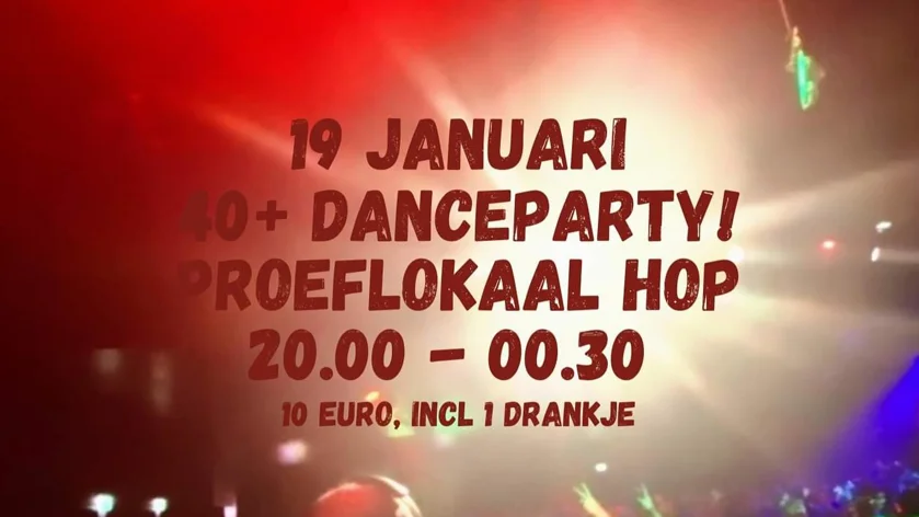 Dans lekker op de 40+ party in Proeflokaal Hop