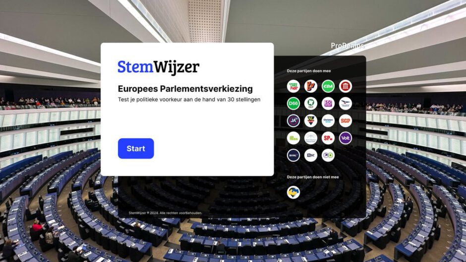 De StemWijzer voor de Europees Parlementsverkiezing 2024 nu online