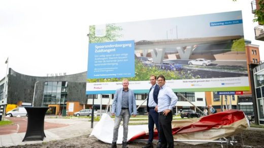 Start bouw spooronderdoorgang Zuidtangent