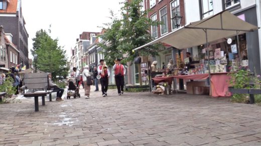 Sfeervolle Shopping markt in Alkmaar
