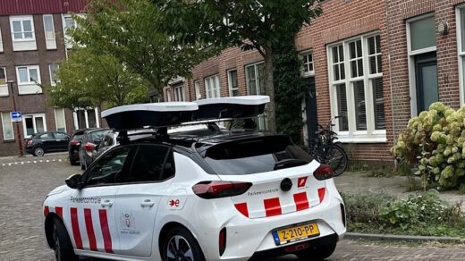 De scanauto rijdt door Alkmaar