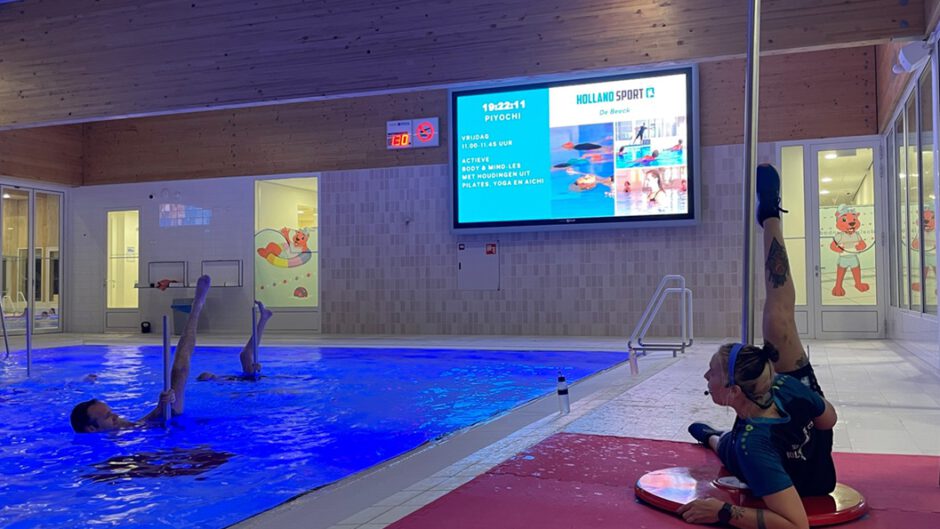 Vader en dochter sporten samen in De Beeck