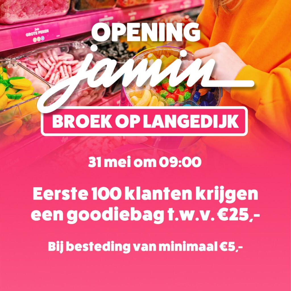 Nieuwe Jamin-winkel Broek op Langedijk opent op 31 mei