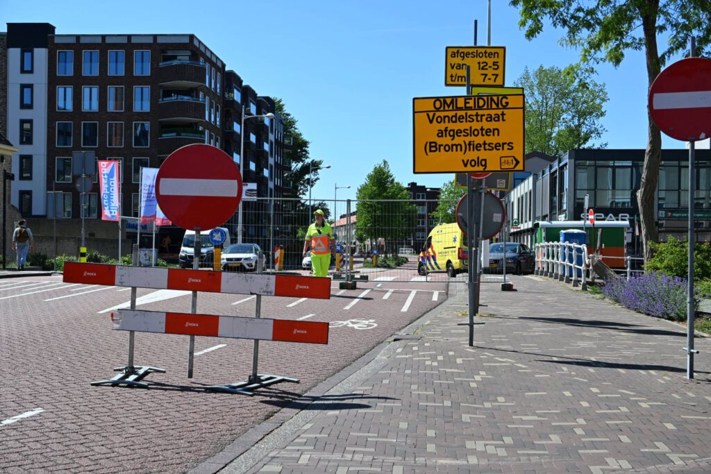 Komende acht weken geen verkeer tussen Hoofdplein en Accijnstoren in Alkmaar