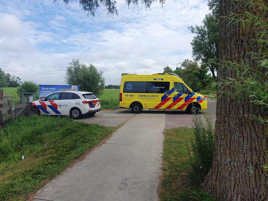 Fietser raakt te water in Heiloo