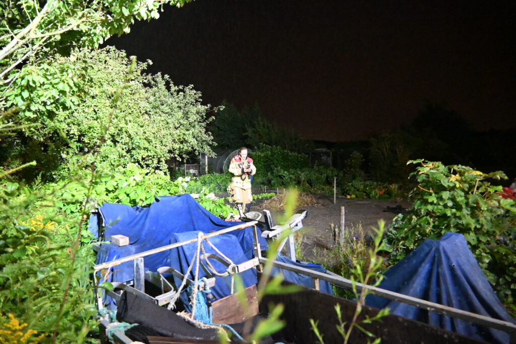 Brand bij volkstuin in Castricum