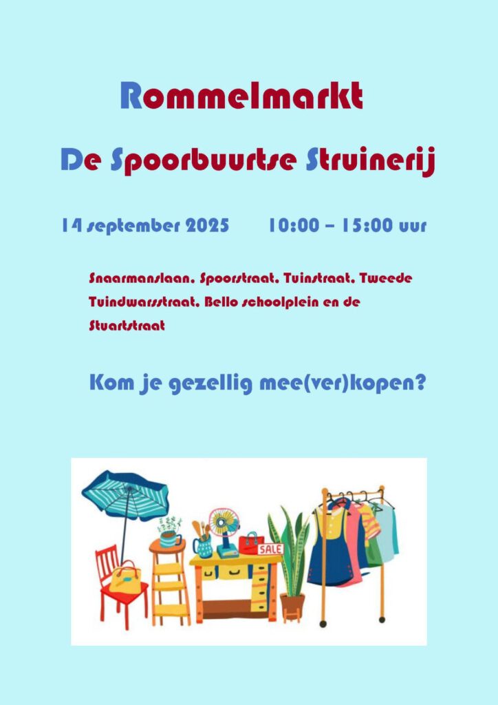 Struinen in de Spoorbuurt tijdens de gezellige buurtrommelmarkt
